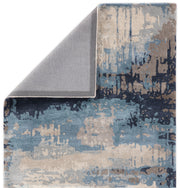 Benna Handmade Abstract Blue & Gray Area Rug