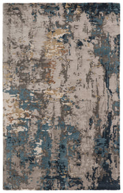 Segall Handmade Abstract Dark Blue/ Gray Rug by Jaipur Living