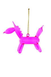 Balloon Unicorn Holiday Ornament in Pink