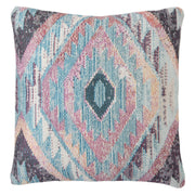 Sinai Indoor/ Outdoor Tribal Blue & Multicolor Pillow
