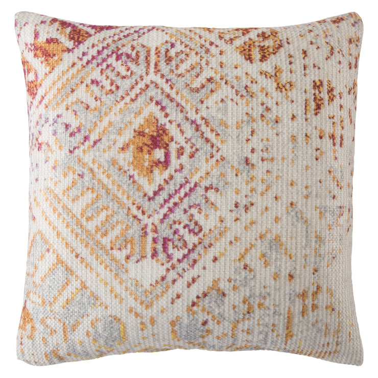 Siva Indoor/ Outdoor Tribal Pink & Gold Pillow
