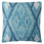 Sadler Indoor/ Outdoor Tribal Blue & White Pillow
