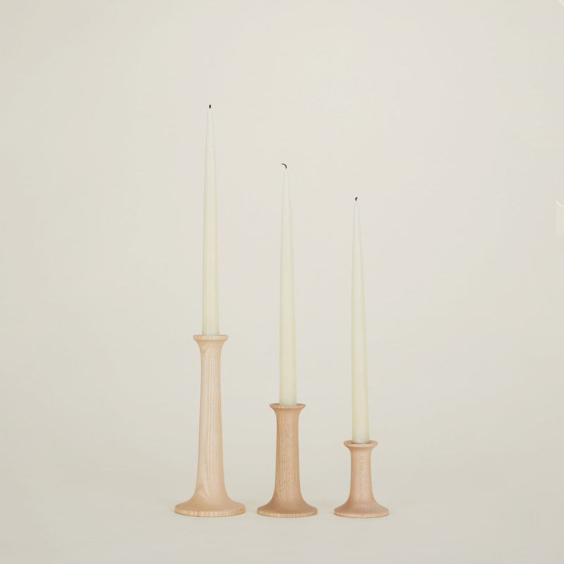 media image for Simple Oak & Maple Candle Holders in Various Sizes by Hawkins New York 286