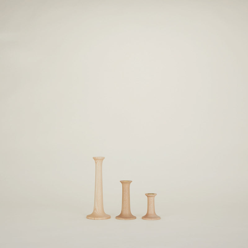 media image for Simple Oak & Maple Candle Holders in Various Sizes by Hawkins New York 219