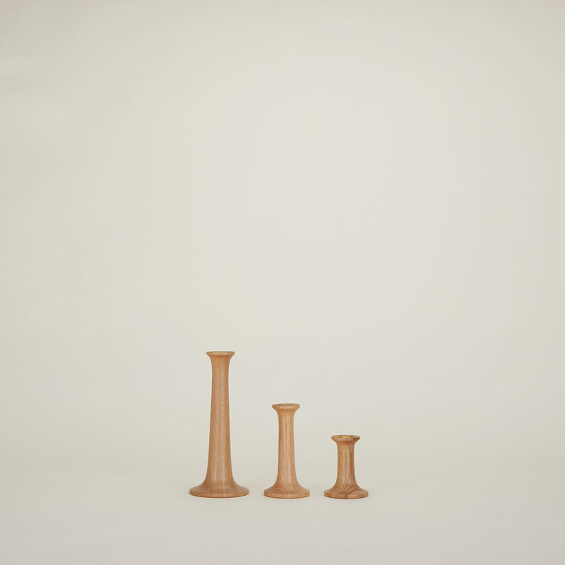 media image for Simple Oak & Maple Candle Holders in Various Sizes by Hawkins New York 281