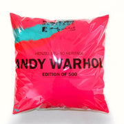 Andy Warhol Art Pillow in Red & Green design by Henzel Studio