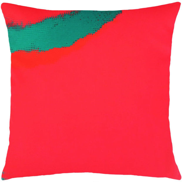 Andy Warhol Art Pillow in Red & Green design by Henzel Studio
