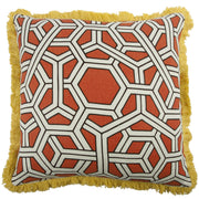 Hexagon 22" Linen/Cotton Pillow in Alcazar design by Thomas Paul