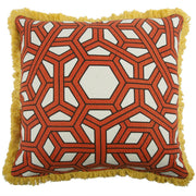 Hexagon 22" Linen/Cotton Pillow in Alcazar design by Thomas Paul