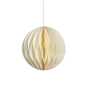 wish paper decorative ball ornament ivory with gold glitter edges 3