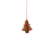 Wish Paper Decorative Tree Ornaments - Red, Green and Gold