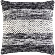 Levi IVL-003 Hand Woven Pillow in Black & Cream by Surya