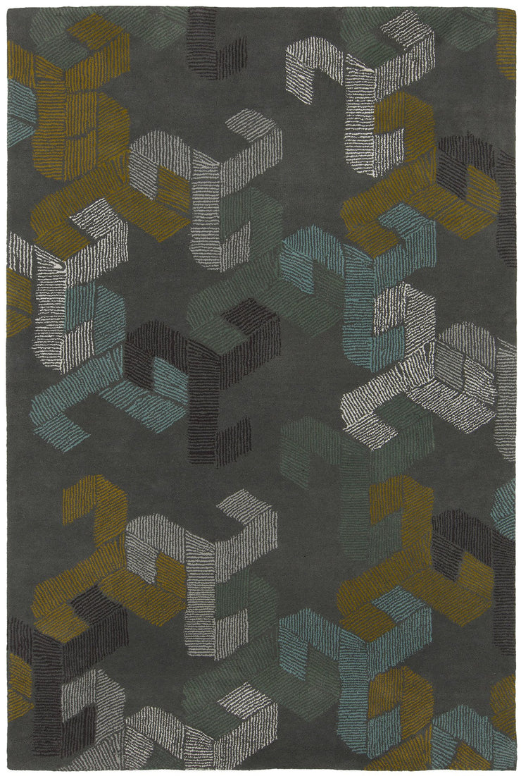 Jessica Swift Collection Hand-Tufted Wool Rug in Grey