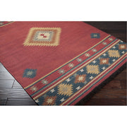 Jewel Tone JT-1033 Hand Woven Rug in Dark Red & Navy by Surya
