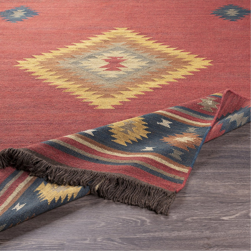 media image for Jewel Tone JT-1033 Hand Woven Rug in Dark Red & Navy by Surya 247