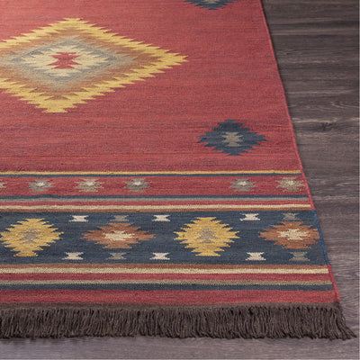 product image for Jewel Tone JT-1033 Hand Woven Rug in Dark Red & Navy by Surya 96