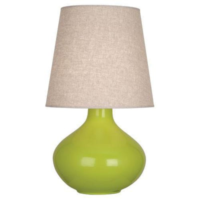 product image for June Table Lamp (Multiple Colors) with Buff Linen Shade design by Robert Abbey 76