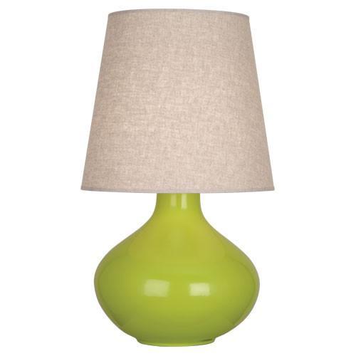 media image for June Table Lamp (Multiple Colors) with Buff Linen Shade design by Robert Abbey 27