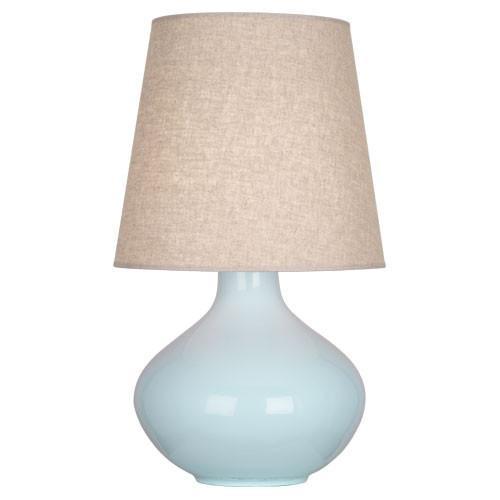 media image for June Table Lamp (Multiple Colors) with Buff Linen Shade design by Robert Abbey 222