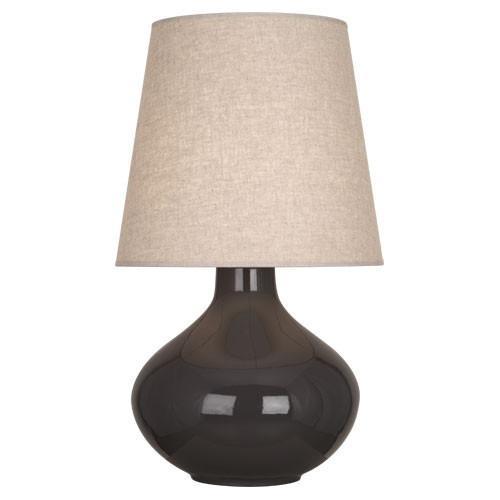 media image for June Table Lamp (Multiple Colors) with Buff Linen Shade design by Robert Abbey 264