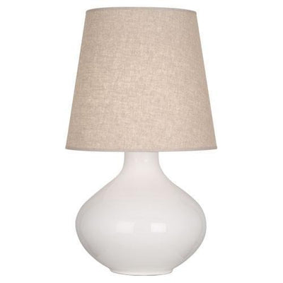 product image for June Table Lamp (Multiple Colors) with Buff Linen Shade design by Robert Abbey 89