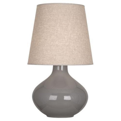 product image for June Table Lamp (Multiple Colors) with Buff Linen Shade design by Robert Abbey 69
