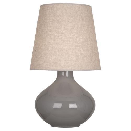 media image for June Table Lamp (Multiple Colors) with Buff Linen Shade design by Robert Abbey 224