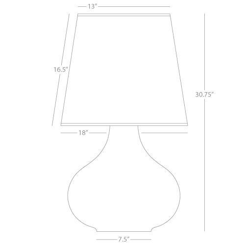 media image for June Table Lamp (Multiple Colors) with Buff Linen Shade design by Robert Abbey 236