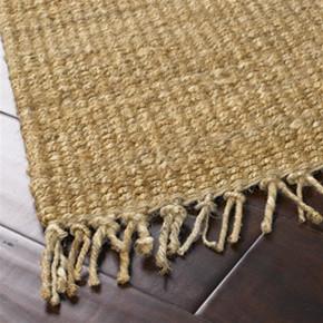 Jute Natural Collection Area Rug in Wheat
