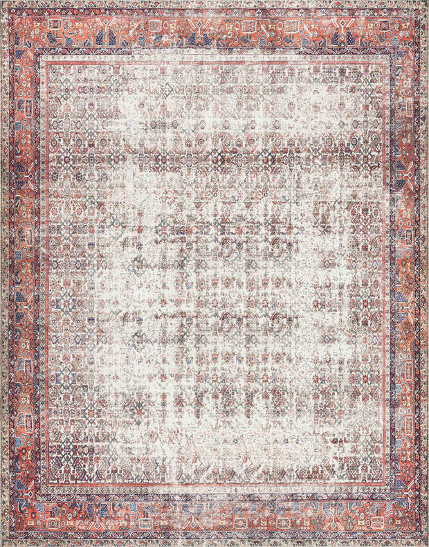 Layla Rug in Ivory / Brick by Loloi II
