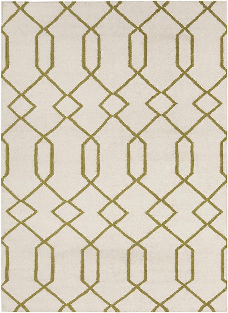 Lima Collection Hand-Woven Area Rug, Beige & Yellow