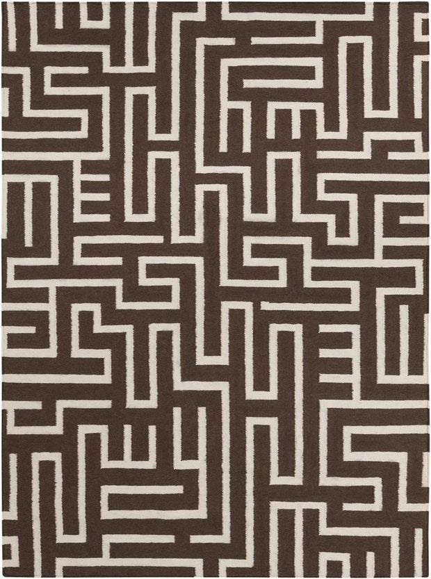 Lima Collection Hand-Woven Area Rug, Brown