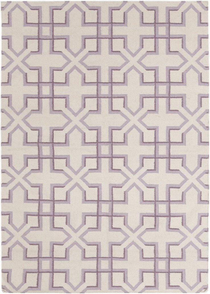 media image for Lima Collection Hand-Woven Area Rug, Beige & Purple 219