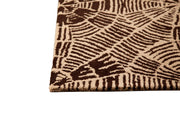 Labyrinth Collection Hand Tufted Wool Area Rug in Beige and Brown design by Mat the Basics