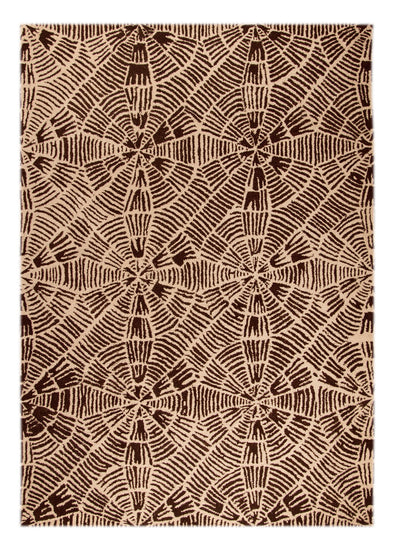 product image of Labyrinth Collection Hand Tufted Wool Area Rug in Beige and Brown design by Mat the Basics 558