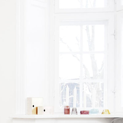 product image for Nordic Glass Candleholder - Low Facet - Clear 0