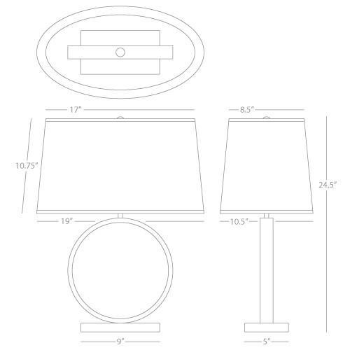media image for Logan Collection Table Lamp design by Robert Abbey 214