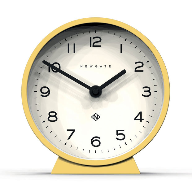M Mantel Clock in Yellow design by Newgate