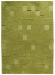 Miami Collection Hand Tufted Wool Area Rug in Green design by Mat the Basics