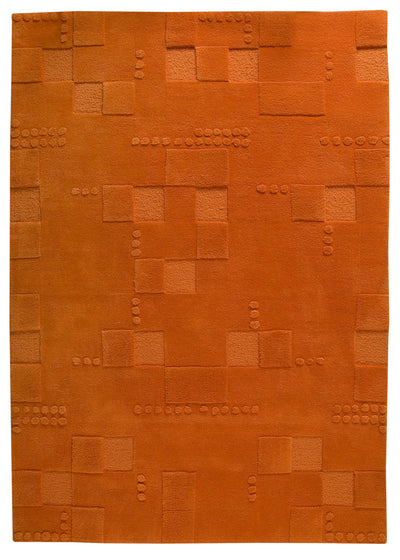 product image of Miami Collection Hand Tufted Wool Area Rug in Orange design by Mat the Basics 596