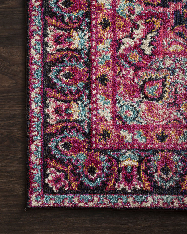 Nadia Rug in Midnight / Pink by Loloi II