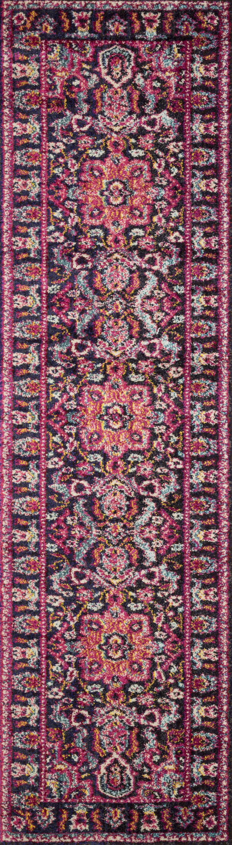 Nadia Rug in Midnight / Pink by Loloi II