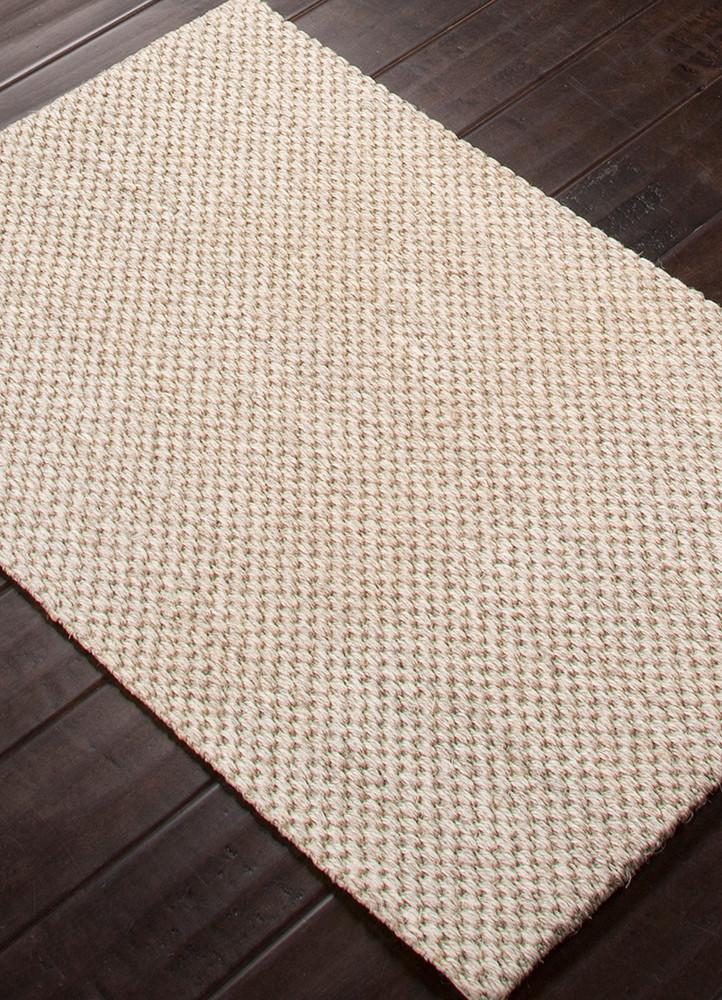 Naples Natural Solid White & Taupe Area Rug