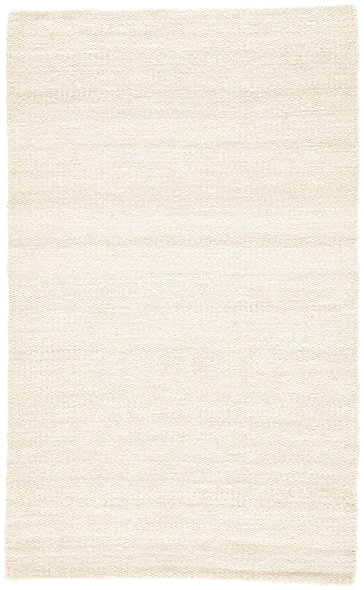 Hutton Natural Solid White Area Rug