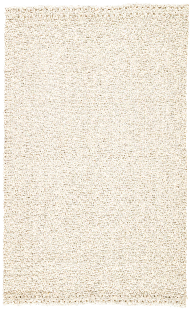Tracie Natural Solid White Area Rug