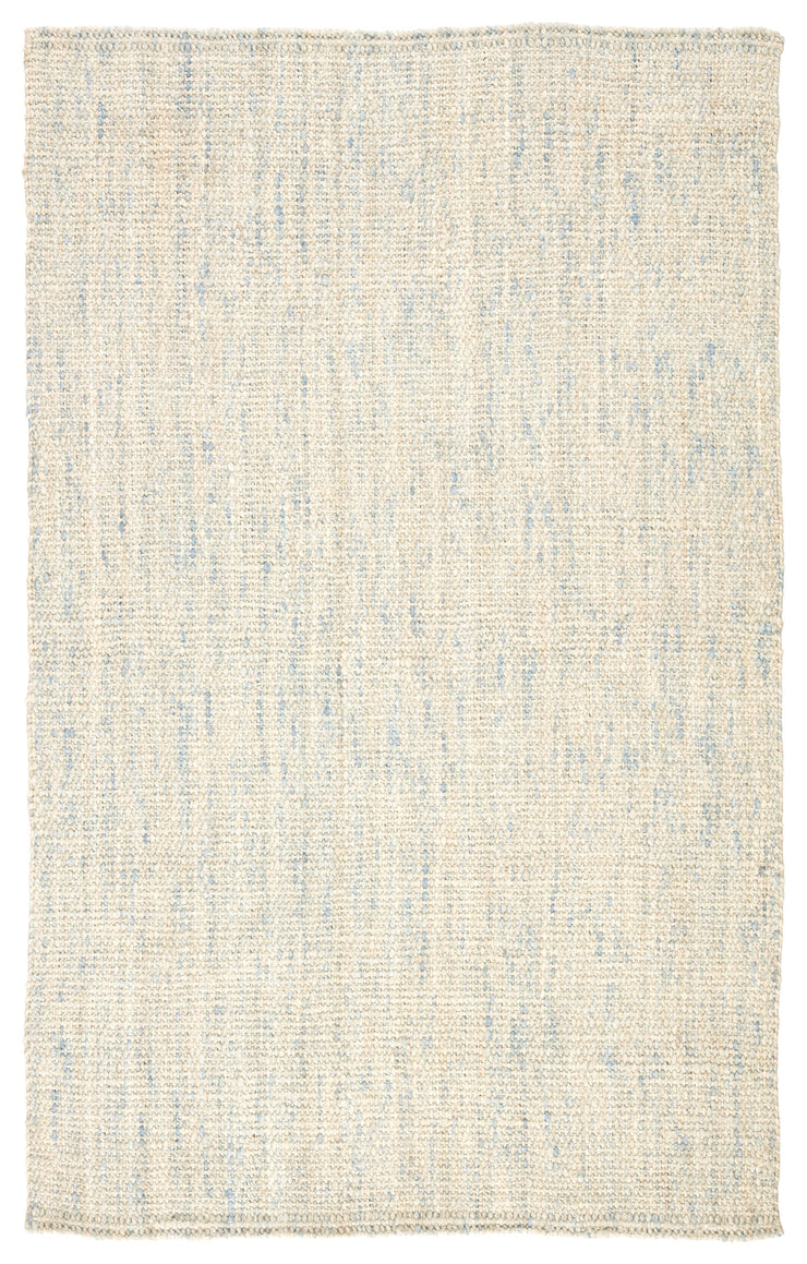 Bluffton Natural Solid Ivory & Blue Area Rug