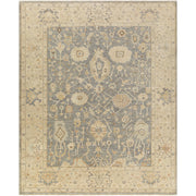 Normandy NOY-8007 Hand Knotted Rug in Medium Grey & Cream by Surya