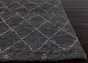 Casablanca Hand-Knotted Trellis Gray & White Area Rug