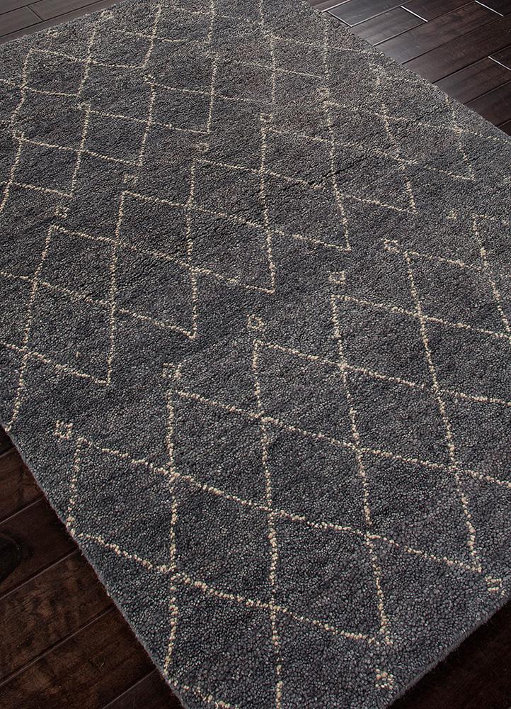 Casablanca Hand-Knotted Trellis Gray & White Area Rug