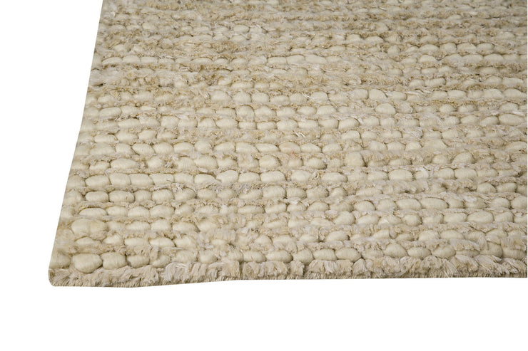 Nature Collection Hand Woven Wool and Hemp Area Rug in White design by Mat the Basics